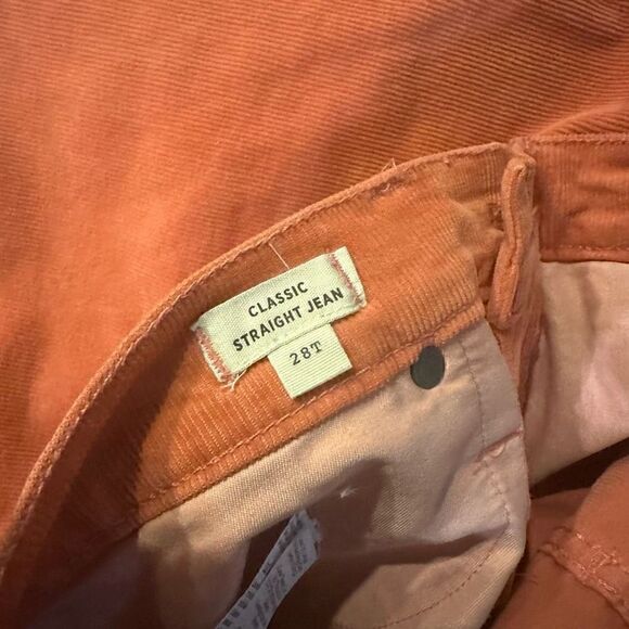 Madewell classic straight Jean 28t orange corduroy - Picture 4 of 9